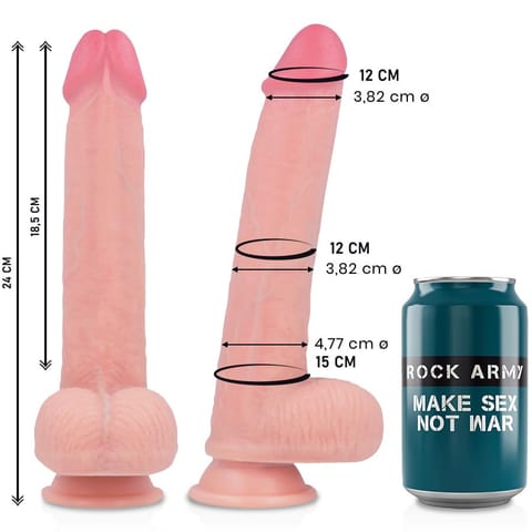 ⁨ROCKARMY - LIQUID SILICONE PREMIUM KINGCOBRA REALISTIC 24 CM -O- 4.77 CM⁩ w sklepie Wasserman.eu