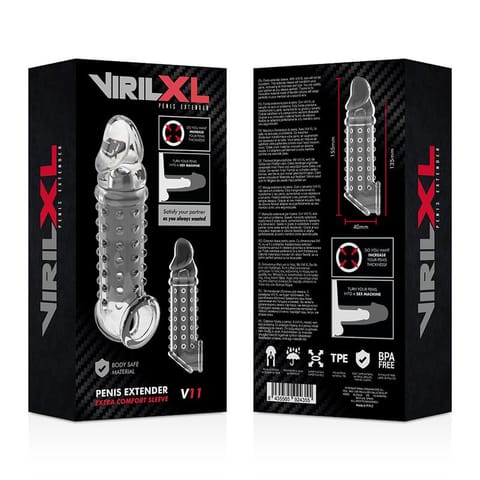⁨VIRILXL - PENIS EXTENSION AND SHEATH V11 TRANSPARENT⁩ w sklepie Wasserman.eu