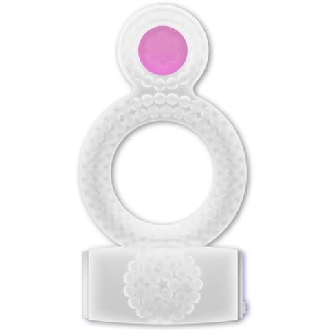 ⁨CASUAL LOVE - RING VIBRATING DOUBLE PLEASURE TRANSPARENT⁩ w sklepie Wasserman.eu