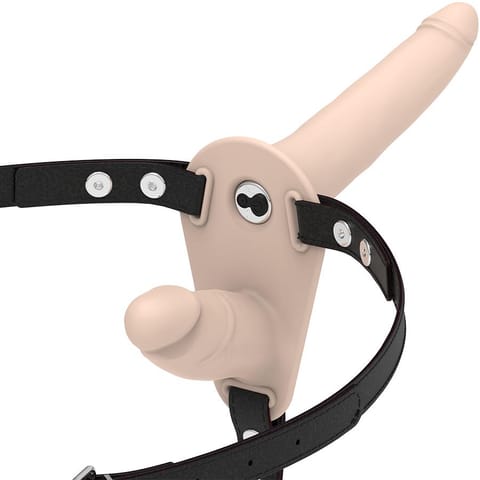 FETISH SUBMISSIVE HARNESS - DOUBLE PENETRATION FLESH UP VIBRATOR w sklepie Wasserman.eu