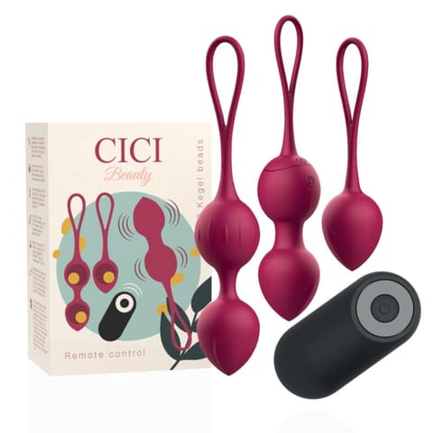 CICI BEAUTY - PREMIUM SILICONE 3 VIBRATING KEGEL BEADS REMOTE CONTROL w sklepie Wasserman.eu