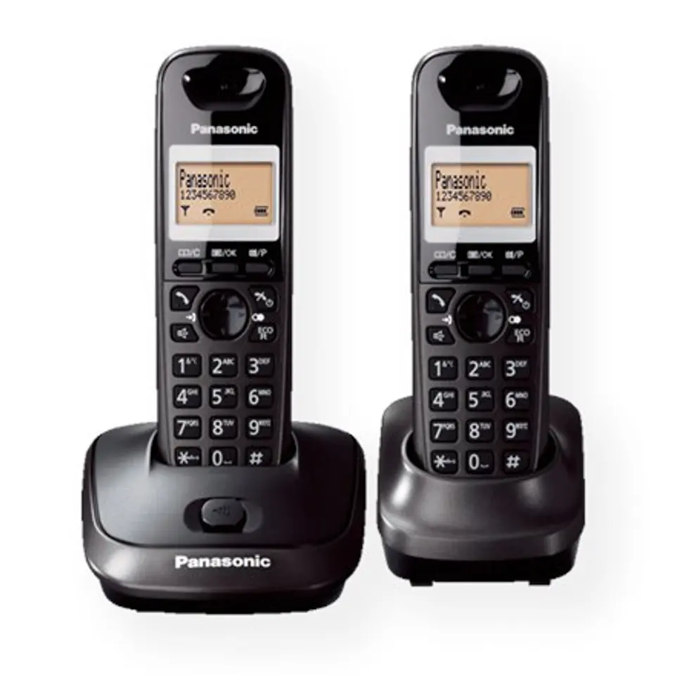 ⁨Panasonic | Cordless | KX-TG2512FXT | Built-in display | Caller ID | Black | Conference call | Phonebook capacity 50 entries | S⁩ w sklepie Wasserman.eu