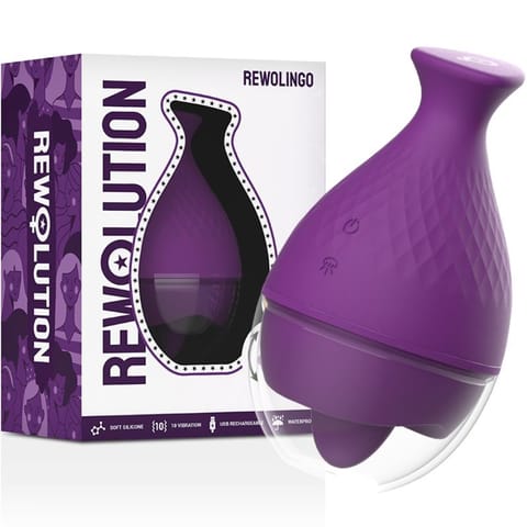⁨REWOLUTION - REWOLINGO VIBRATOR WITH TONGUE⁩ w sklepie Wasserman.eu