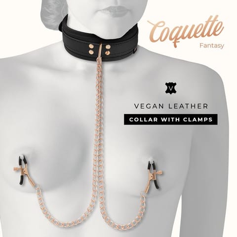 ⁨COQUETTE CHIC DESIRE - FANTASY NIPPLE CLAMP NECKLACE WITH NEOPRENE LINING⁩ w sklepie Wasserman.eu