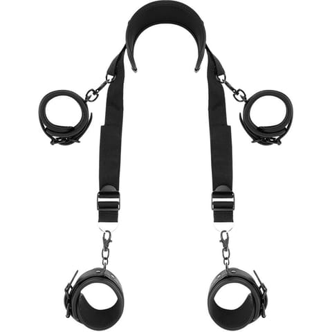 FETISH SUBMISSIVE - MASTER POSITION WITH 4 NOPRENE-LINED HANDCUFFS w sklepie Wasserman.eu