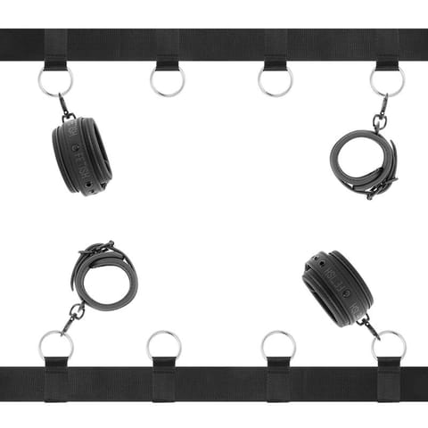 ⁨FETISH SUBMISSIVE - LUXURY BED TIES SET WITH NOPRENE LINING⁩ w sklepie Wasserman.eu