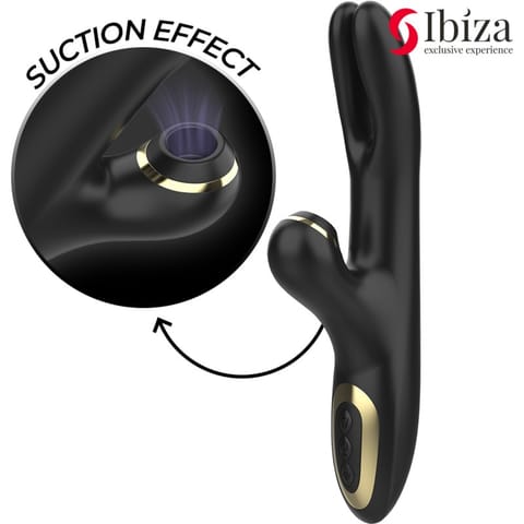 IBIZA - DOUBLE VIBRATOR CLAMPING BLACK w sklepie Wasserman.eu