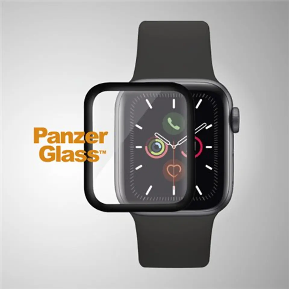 ⁨PanzerGlass Curved Apple Watch 4/5/6/SE 44mm Antibacterial Black/Black⁩ at Wasserman.eu