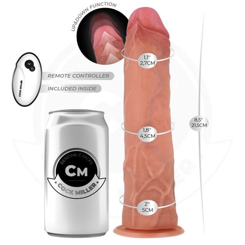 ⁨COCK MILLER - HYPER-REALISTIC DILDO WITH SUCTION CUP AND THRUSTING WITH REMOTE CONTROL 21.5 CM⁩ w sklepie Wasserman.eu