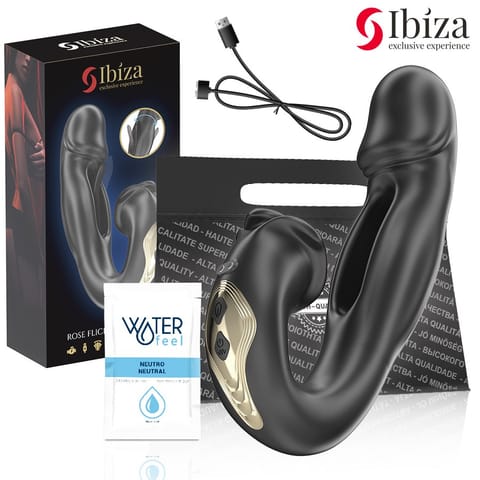 IBIZA - ROSE VIBRATOR FLICKING EFFECT AND CLIT STIMULATOR w sklepie Wasserman.eu