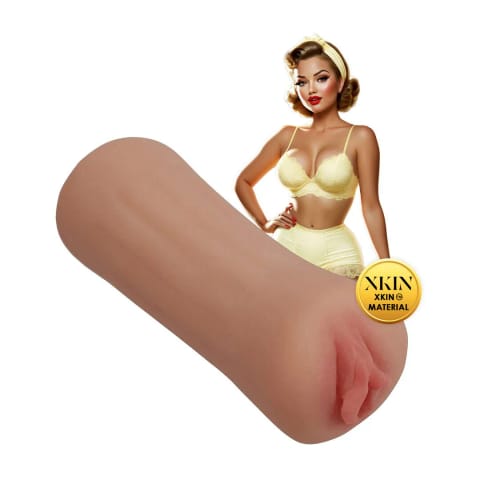 ⁨Pinup Dolls - Slumber Party Slut Bettie Blowkiss - TPE Small Masturbator - 127g - Tan⁩ w sklepie Wasserman.eu