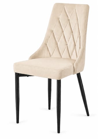 ⁨Krzesło tapicerowane SOFIA BEIGE VELVET SMOKE⁩ w sklepie Wasserman.eu