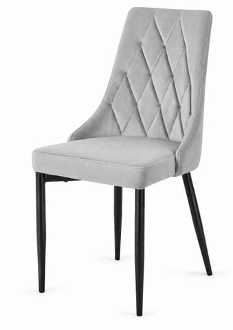 ⁨Krzesło tapicerowane SOFIA LIGHT GREY VELVET SMOKE⁩ w sklepie Wasserman.eu