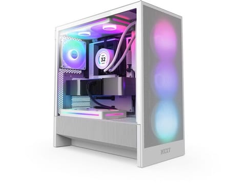 ⁨NZXT H5 FLOW RGB (2024) MIDI TOWER CASE WITH WINDOW WHITE⁩ at Wasserman.eu
