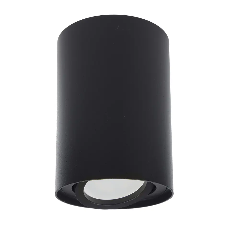 ⁨Maclean surface-mounted luminaire, spot, halogen, round, aluminium, GU10, 80x115mm, black, MCE422 B⁩ at Wasserman.eu