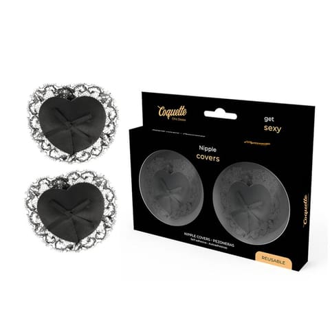 ⁨COQUETTE CHIC DESIRE - NIPPLE COVERS LACE BLACK⁩ w sklepie Wasserman.eu