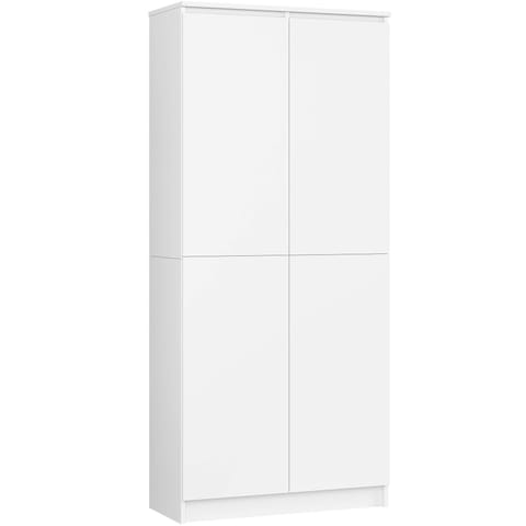 ⁨OFFICE RACK WARDROBE R 80 cm CLP 2 DOORS 8 SHELVES WHITE⁩ at Wasserman.eu