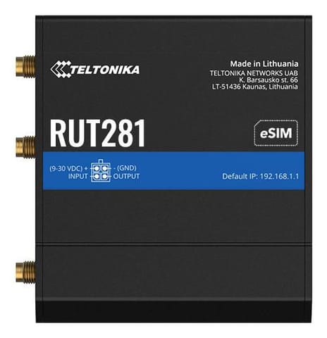 ⁨Teltonika Networks RUT281 (Global, EU PSU) 4G⁩ w sklepie Wasserman.eu