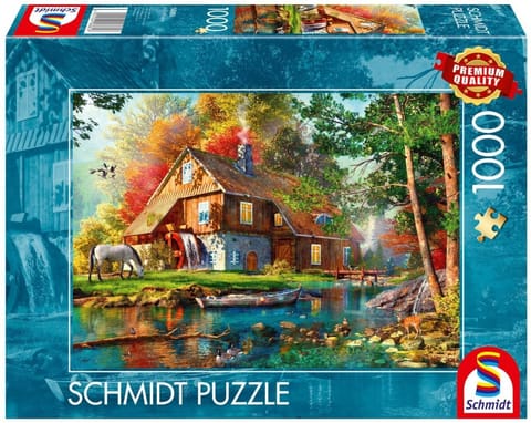 ⁨Puzzle PQ 1000 Młyn wodny piękną jesienią⁩ w sklepie Wasserman.eu