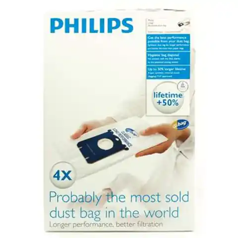 ⁨Philips jednorazowy worek na kurz FC8021/03 Dust Bag 4szt, - AirStar: FC8220 - FC8229- City-Line: FC8400 - FC8439, HR8368 - HR83⁩ w sklepie Wasserman.eu