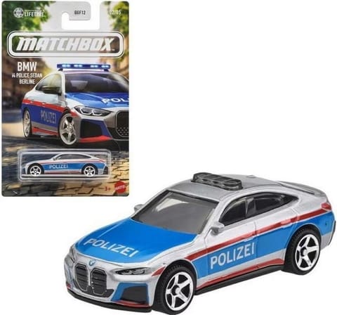 ⁨Matchbox exclusive theme 1:64 2023 BMW i4 Police⁩ w sklepie Wasserman.eu