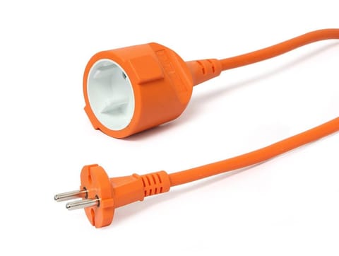 ⁨Kabel zasilający - przedłużacz zewnętrzny 20m Gembird pomarańczowy⁩ w sklepie Wasserman.eu