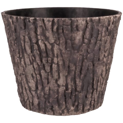 ⁨Doniczka orzechowa, efekt drewna, UV stabilna, dekoracyjna, balkonowa, do ogrodu, 37,5x30 cm⁩ w sklepie Wasserman.eu