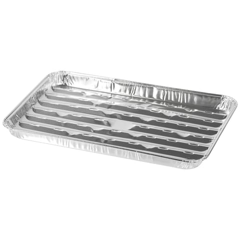 ⁨Tacki aluminiowe do grilla, prostokątne, perforowane, zestaw 3 szt., 34x23x2,5 cm⁩ w sklepie Wasserman.eu