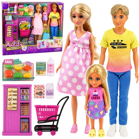 ⁨Lalki Anlily Rodzina w Supermarkecie Sklep Lalka W Ciąży Akcesoria Zestaw⁩ w sklepie Wasserman.eu