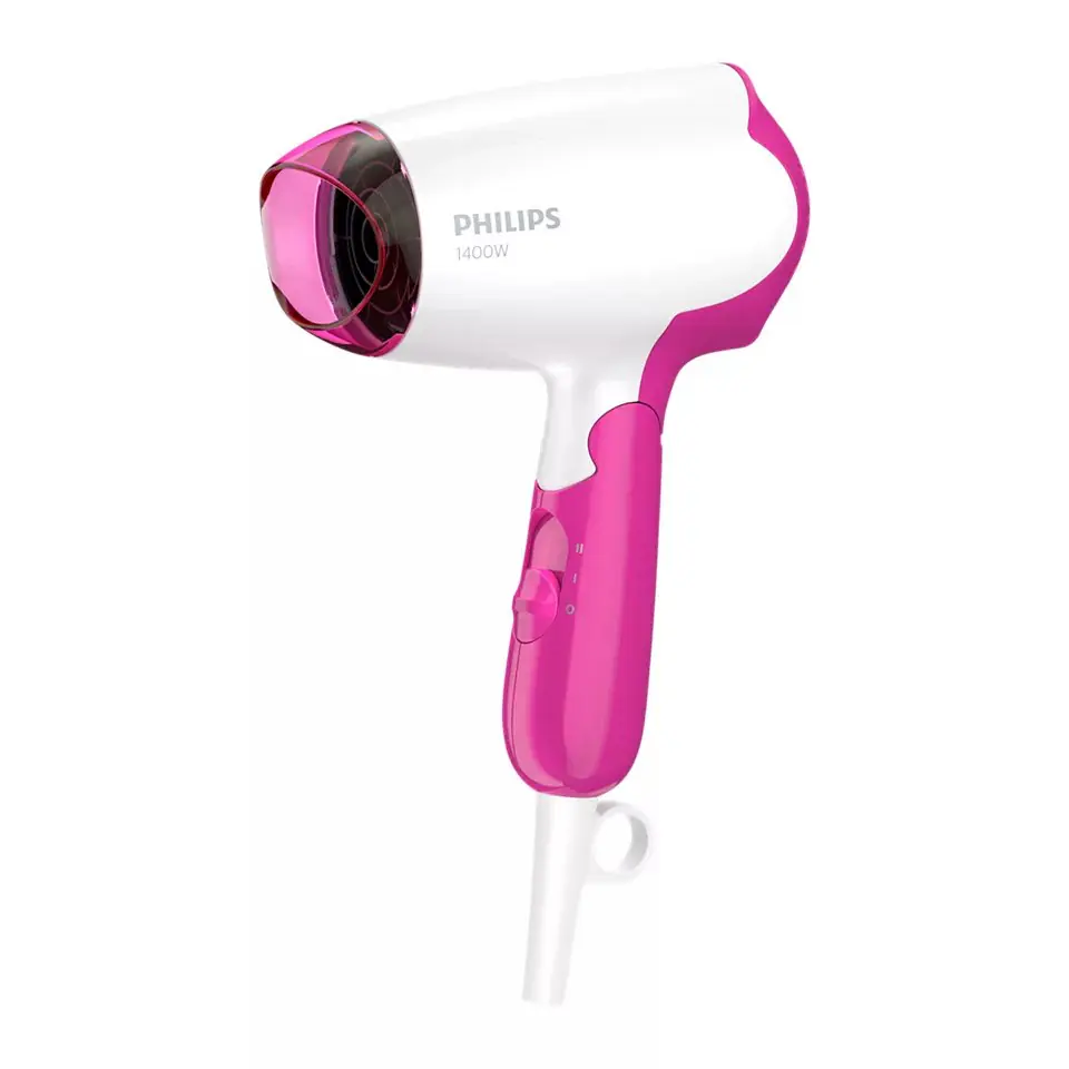 ⁨Philips Hair Dryer BHD003/00 1400 W, Number of temperature settings 2, White/Pink⁩ w sklepie Wasserman.eu