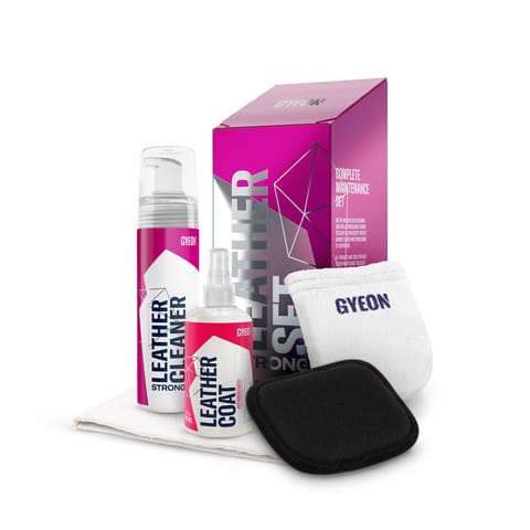 ⁨Gyeon Q2M Leather Set Strong - zestaw do pielęgnacji mocno zabrudzonej skóry⁩ w sklepie Wasserman.eu