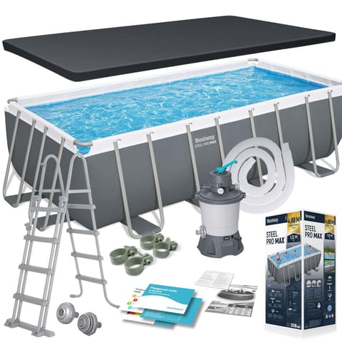 ⁨Basen stelażowy ogrodowy 488 x 244 x 122 cm 11w1 Bestway 56671N⁩ w sklepie Wasserman.eu
