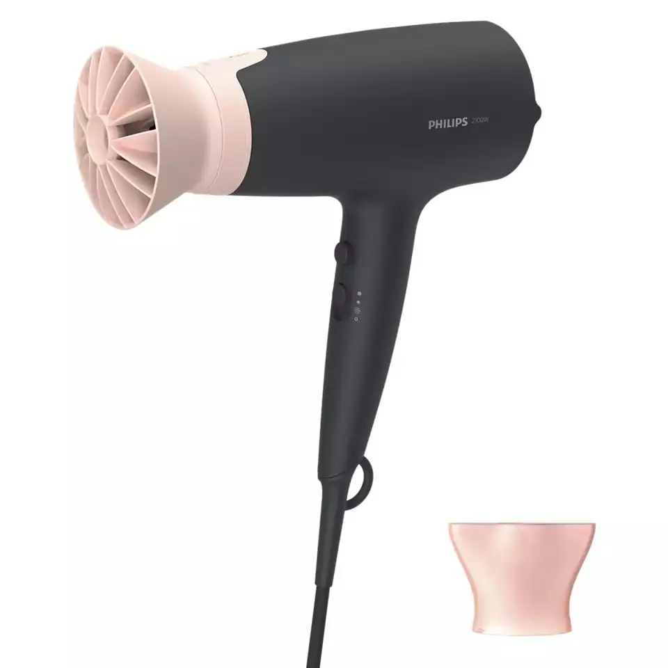 ⁨Philips | Hair Dryer | BHD350/10 | 2100 W | Number of temperature settings 6 | Ionic function | Black/Pink⁩ w sklepie Wasserman.eu