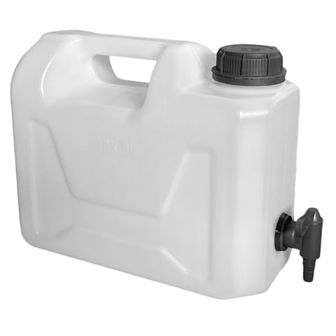 ⁨Kanister na wodę z dolnym kranikiem, transparentny HDPE, 5L⁩ w sklepie Wasserman.eu