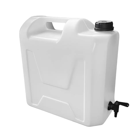 ⁨Kanister na wodę pitną z dolnym kranikiem, transparentny, tworzywo HDPE, 22L⁩ w sklepie Wasserman.eu