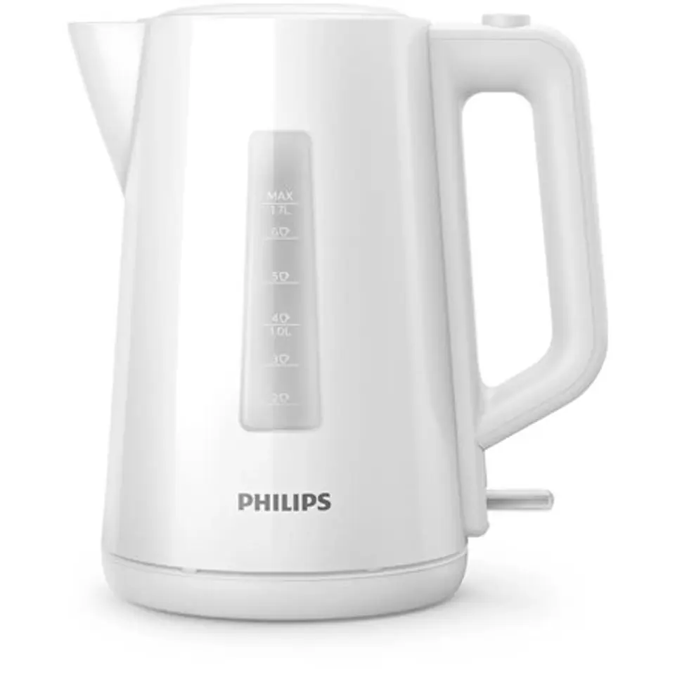 ⁨Philips Series 3000 HD9318/00 czajnik elektryczny, 2200 W, 1,7 l, plastik, podstawa obrotowa 360°, biały⁩ w sklepie Wasserman.eu