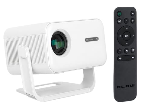 ⁨Projektor przenośny BLOW AndroidTV FullHD MaxView biały⁩ w sklepie Wasserman.eu