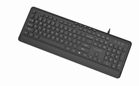 ⁨Klawiatura typu "czekoladki" USB (A+C) Gembird KB-MCH-05 1.8m czarna⁩ w sklepie Wasserman.eu