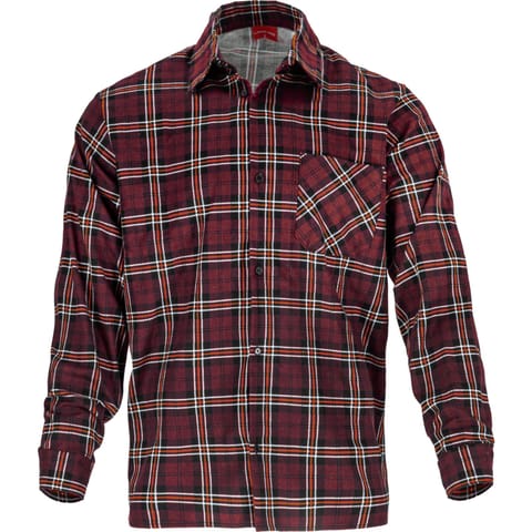 FLANNEL SHIRT, BURGUNDY PLAID, 170G/M2, "3XL", CE, LAHTI at Wasserman.eu