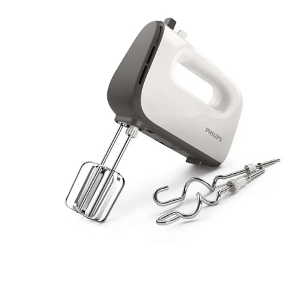 ⁨Philips | HR3740/00 | Mixer | Hand Mixer | 450 W | Number of speeds 5 | Turbo mode | White/Grey⁩ w sklepie Wasserman.eu