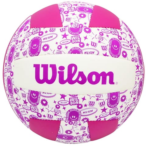 ⁨PIŁKA SIATKOWA WILSON STAMP VB FIOLETOWO BIAŁA⁩ w sklepie Wasserman.eu