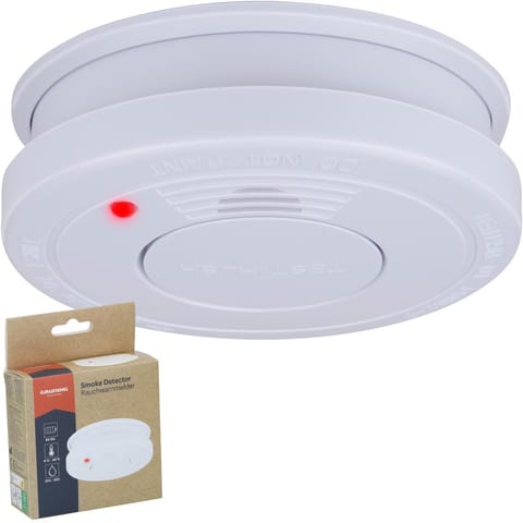 ⁨CZUJNIK DYMU ALARM PRZECIWPOŻAROWY 85dB BATERIA 9V GRUNDIG⁩ w sklepie Wasserman.eu