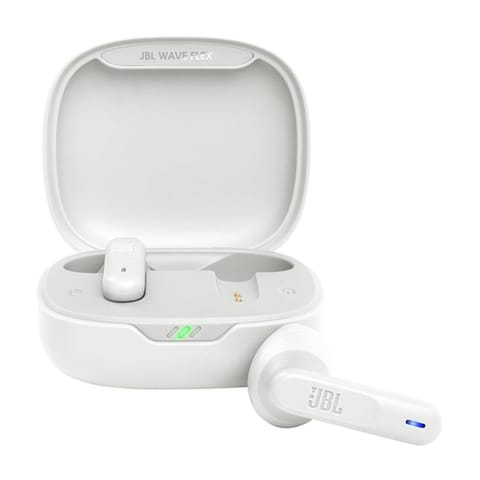 ⁨Słuchawki bezprzewodowe douszne JBL Wave Flex JBLWFLEXWHT białe⁩ w sklepie Wasserman.eu