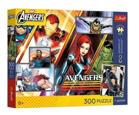 ⁨Puzzle 300 Avengers + plakat TREFL⁩ w sklepie Wasserman.eu