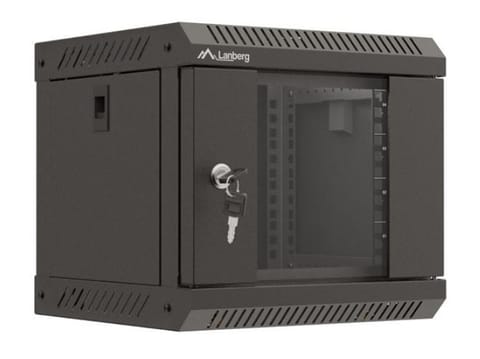 ⁨Szafa instalacyjna rack wisząca 10 cali 4U 300x300 czarna⁩ w sklepie Wasserman.eu