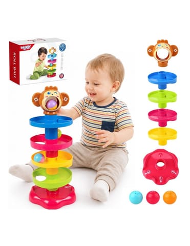 ⁨WOOPIE BABY Kulodrom Tor Kulkowy Zestaw Spirala + 3 Kulki⁩ w sklepie Wasserman.eu