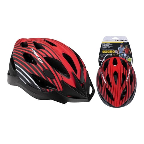 ⁨Dunlop - Kask rowerowy MTB regulowany rozmiar M 55-58 cm (Czerwono-Czarny)⁩ w sklepie Wasserman.eu