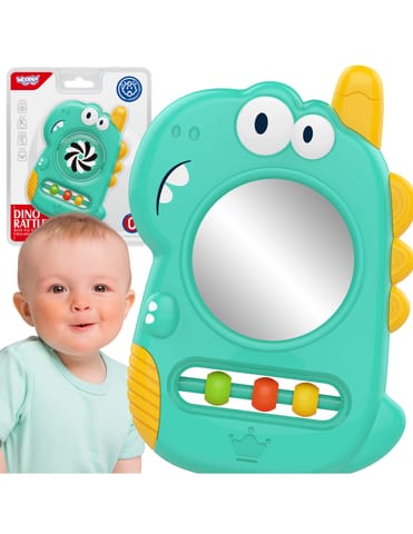 ⁨WOOPIE BABY Zabawka Sensoryczna Gryzak Lusterko Dino⁩ w sklepie Wasserman.eu