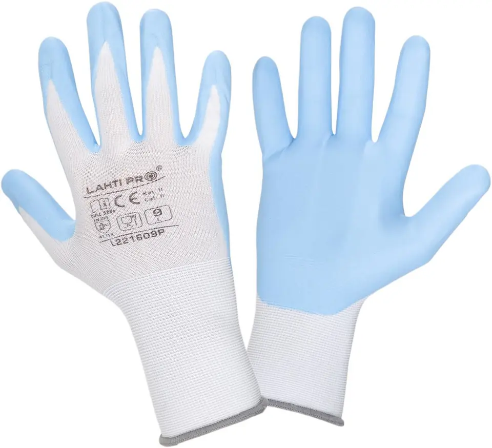 ⁨Nitr gloves. white-sky. l221608p, card, "8", ce, lahti⁩ at Wasserman.eu