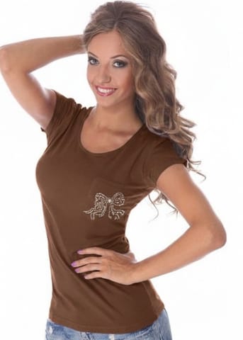 ⁨ATLANTIC LVS-431 T-shirt (Brown, Size M (38))⁩ at Wasserman.eu